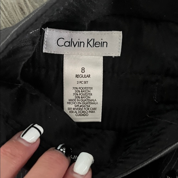 Calvin Klein Charcoal Pinstripe Suit - Picture 5 of 9